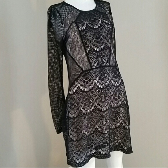 Express fishnet & lace sheath dress - Picture 1 of 6